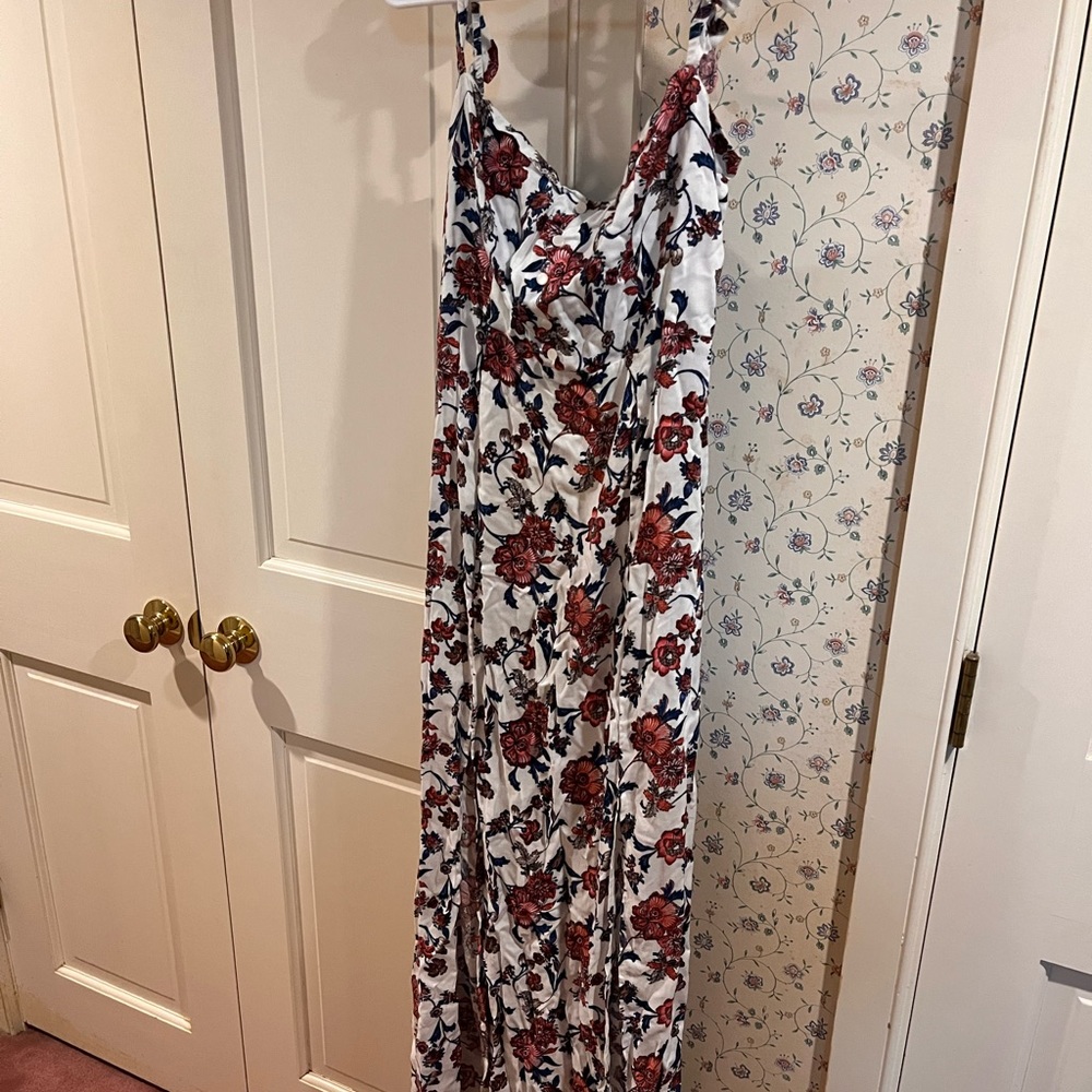 Forever 21 Floral Full Length Dress, Size L